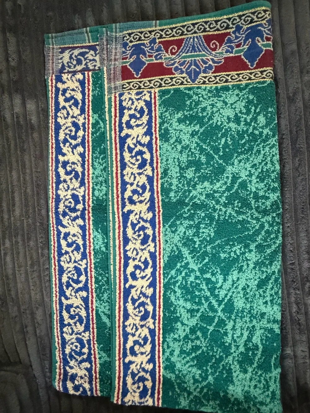 Royal Velvet Deep Teal Decorative Bath Towels - Royal Velvet
